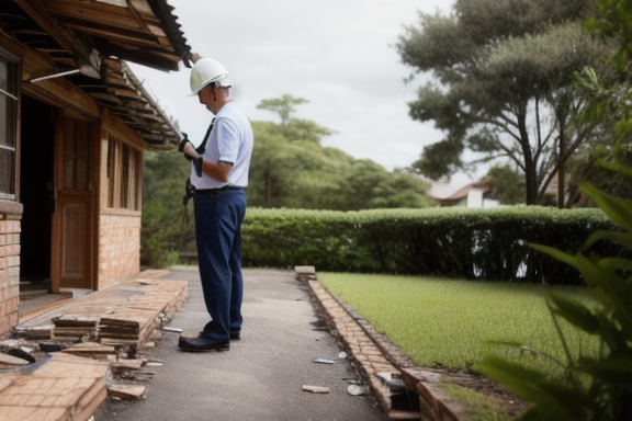 Property owner inspecting the premises