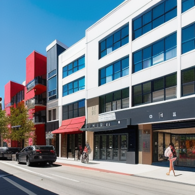 Mixed-use building with retail and residential units