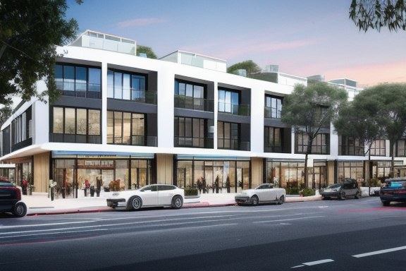 Mixed-use property with a vibrant street view