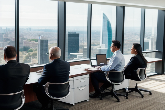 Bankers discussing credit recovery
