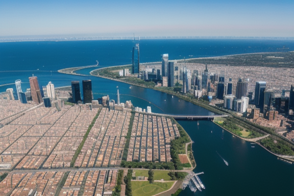 Aerial view of a city skyline reflecting the different phases of the real estate market cycles