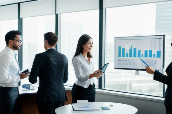 Business professionals discussing credit recovery strategies