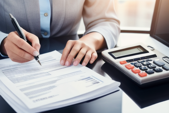 Person reviewing financial documents