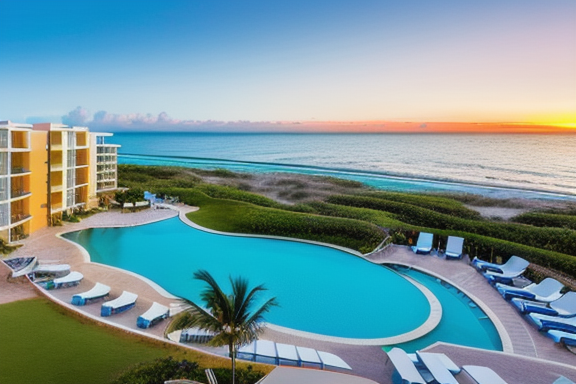 Beachfront resort with luxury condominiums