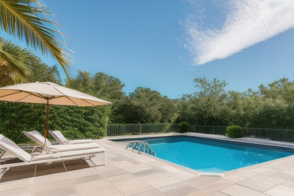 Luxury vacation rental property with pool and outdoor area