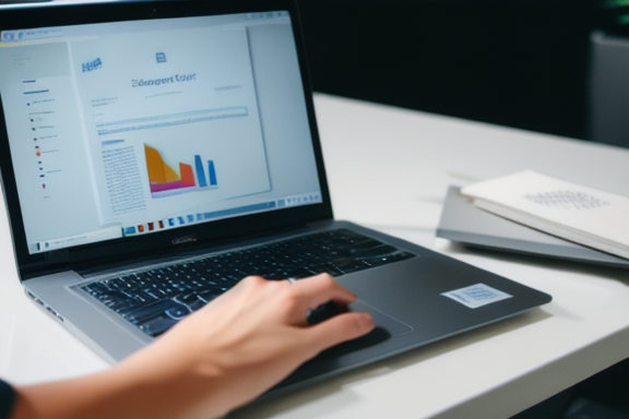 Person using a laptop for online research