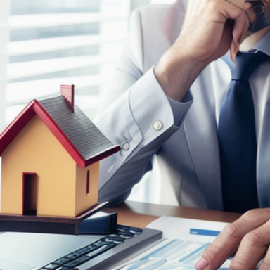 Investor analyzing real estate market trends and inflation impacts