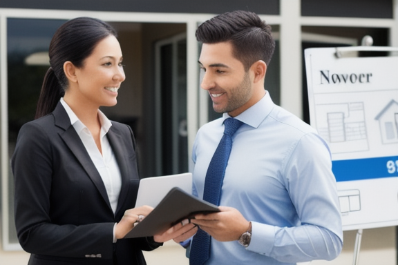 Real estate agent discussing pricing strategies with a client